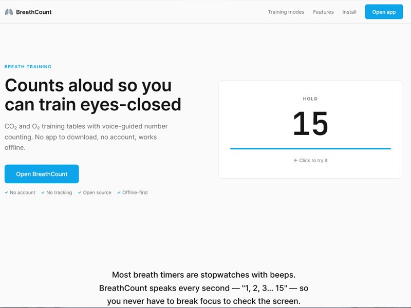 BreathCount app screenshot