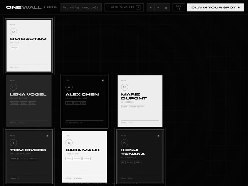One Wall App screenshot